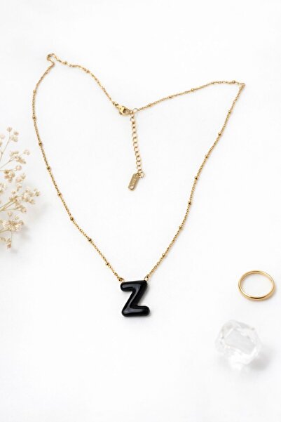 Archhazel Jewelery Elegant Steel Necklace with Letter Z