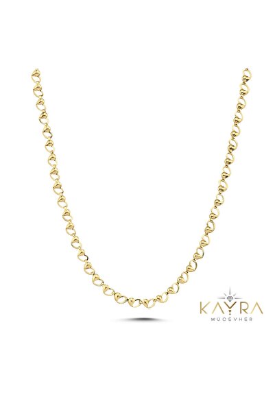 Kayra Mücevher Kalp Altın Zincir AKZ01