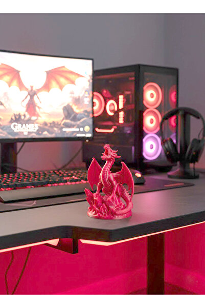 California ST Kanatlı Ejderha Figürü - Oyuncu Masası Aksesuarı & Dekoratif Biblo