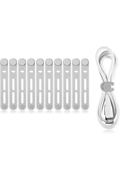 The Bros 10 قطع من أربطة الكابلات المصنوعة من السيليكون، أربطة سيليكون قابلة ...