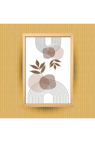 BiveSa Modern Minimal Soyut Yaprak Desenli Duvar Tablosu Çerçevesiz Bohem Dek...