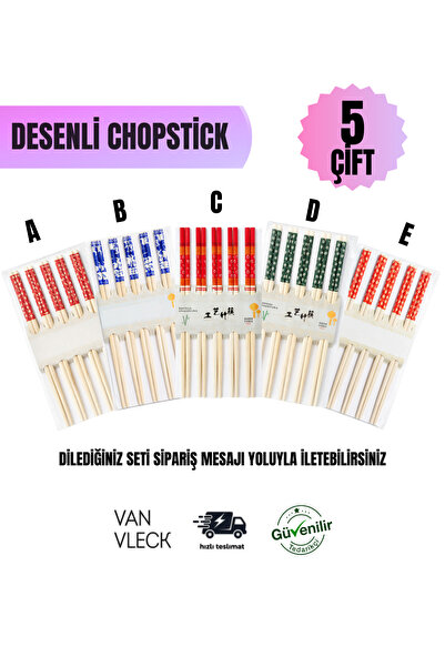 VAN VLECK Chopstick Çin Çubuğu – Çok Amaçlı Yemek Çubuğu (Sushi, Noodle, Uzak...