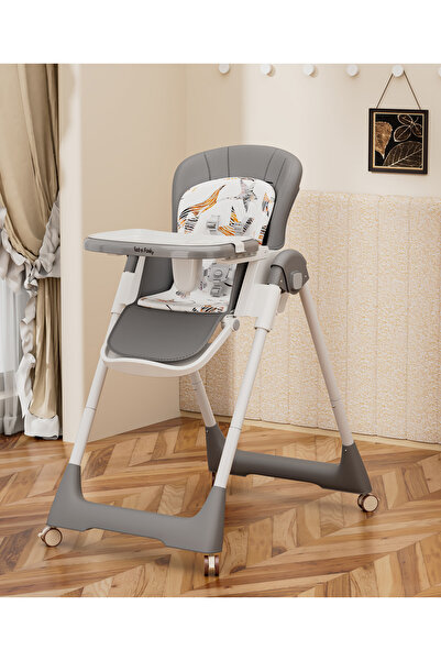 Bonfino Kids High Chair, Stylish Design, Foldable And Detachable Tray, Cushio...