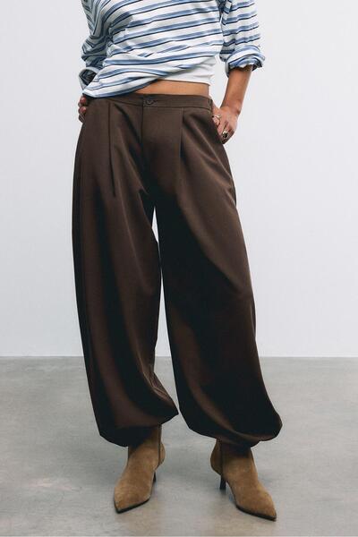 Stradivarius Balon kesim klasik pantolon