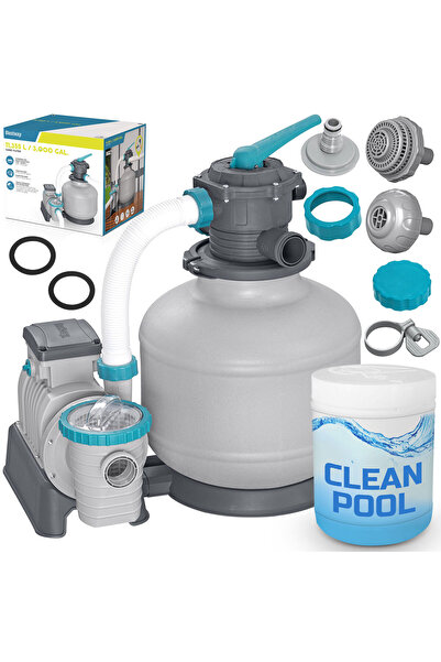 BESTWAY 58486 11355 L/h pool sand pump + multifunctional tablets