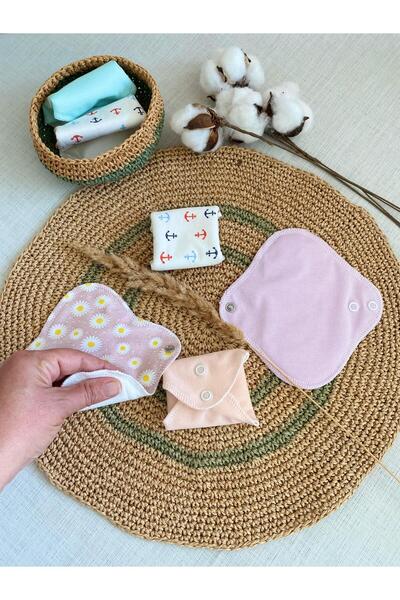 ECOSOFT Yıkanabilir Günlük Ped %100 Pamuk Bambu Ultra İnce Doğal Ped (3adet)