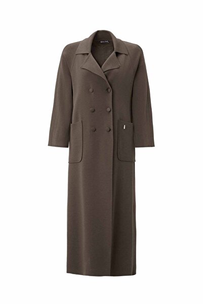 MISS DALIDA T26K-9002 Gömlek Yaka Cepli Triko Hırka DARDO-TAUPE