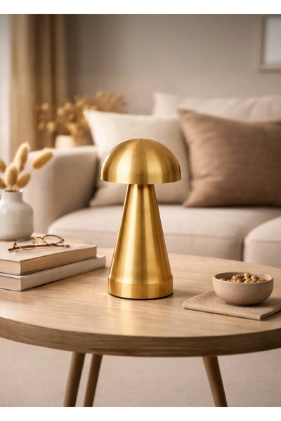 CEZVE HOME Dokunmatik Şarjlı 3 Kademeli Işıklı Gece Lambası USB Girişli Gold ...