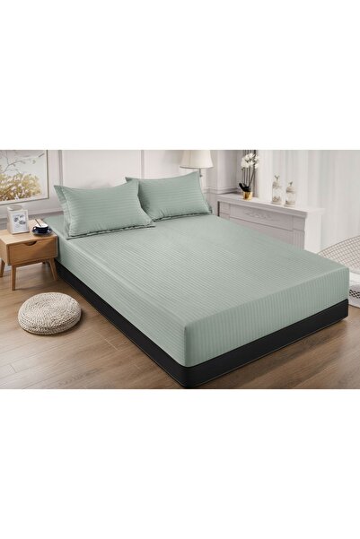 Casa Pucioasa Bed cover with elastic +2 pillowcases, 180x200 cm, cotton damas...