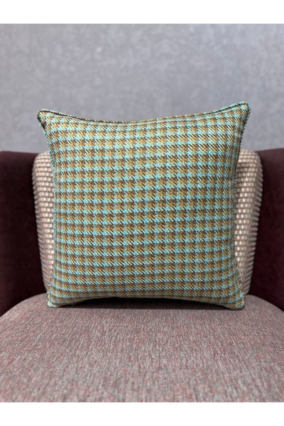 Fabricland Husă de pernă țesută din in, pătrată, 43x43 cm, decorativă, compat...