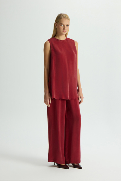 MISS DALIDA Bol Paça Basic CuproPantolon Cherry