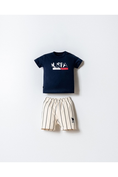 U.S. Polo Assn. U.S.POLO ASSN USB2869 طقم مكون من قطعتين للأطفال الأولاد بالل...