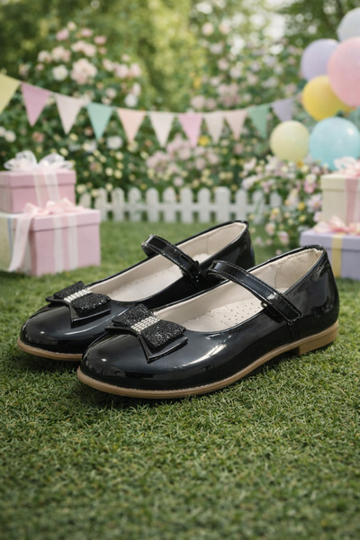 Firibu حذاء بناتي 22 23 24 بيبي بابيت بفيونكة وتفاصيل حجرية، فستان سهرة يومي،...