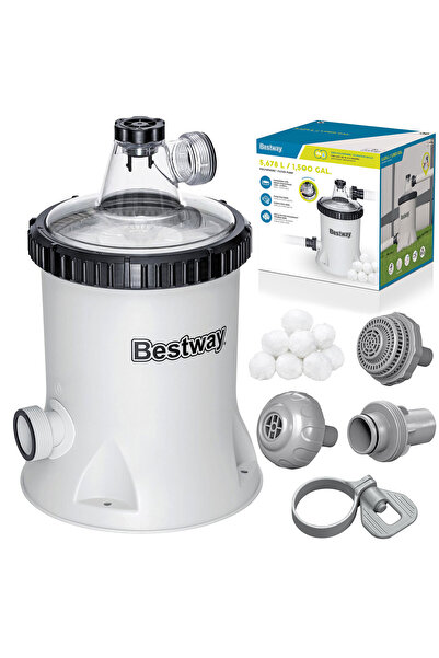 BESTWAY Pompă de filtrare pentru piscină 5678 l/h + 58870 bile filtrante