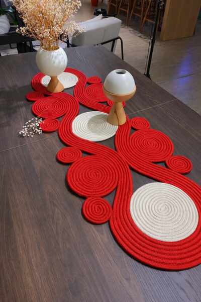 MaVaux Ahenk Jute Wicker Look Runner 40X110, Special Design Table Cloth, Jute...