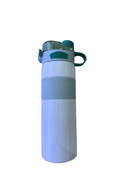 mercanpromosyon Mercan 800 ml Push-Lock Lid Steel Thermos - Sports Water Bott...