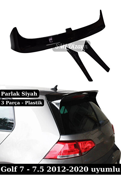SML Dizayn VW Golf 7 - 7.5 Clubsport Spoiler Spoyler Parlak Siyah (2012-2020)...