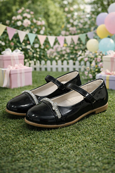 Firibu حذاء بناتي 22 23 24 بيبي بابيت بفيونكة وتفاصيل حجرية، فستان سهرة يومي،...