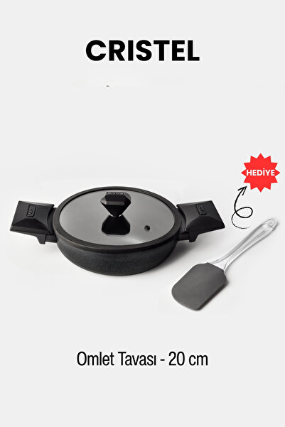 Gigilli Cristel 6 Piece Titanium Pan Set Black (with Silicone Spatula Gift)