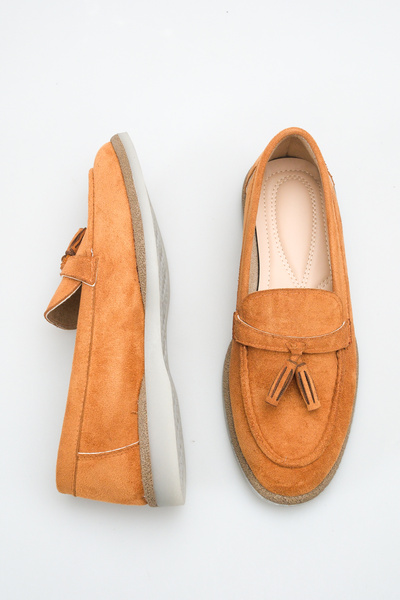 DELSOLERA Women's Tasseled Suede Loafers Daily Comfortable Sole Stylish Casua...