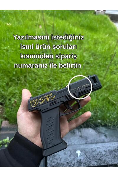 SZD Design Altın İşleme İsimli Bölmeli Özel Yapım Çakmak Saklama Kabı Çakmak ...