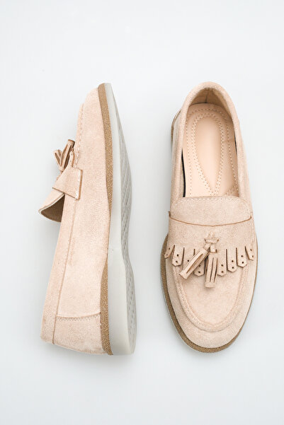 DELSOLERA Women's Tasseled Suede Loafers Daily Comfortable Sole Stylish Casua...