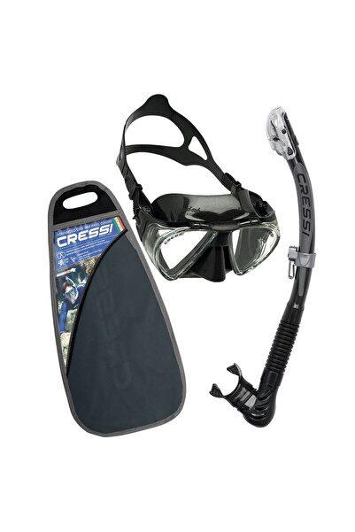 Cressi Penta + Alpha Maske Şnorkel Set Black/Blue DS323520