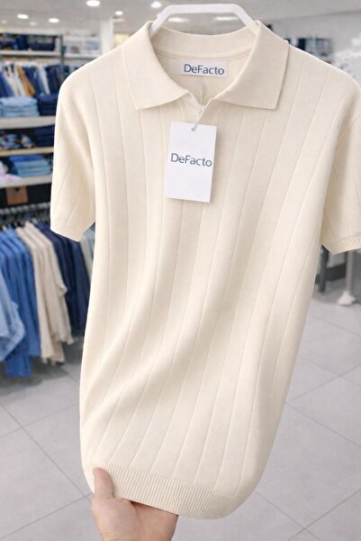 DeFacto Erkek Yazlık Kısa Kollu Rahat Kalıp Polyemid A Kalite Tişört