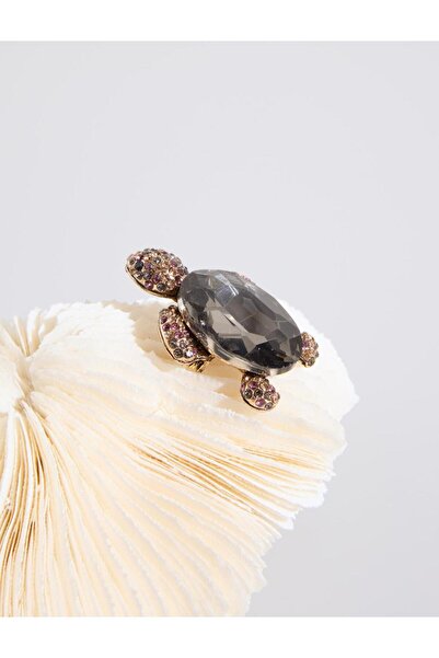 Jimmy Key Karışık Kaplumbağa Figürlü Zarif Broş