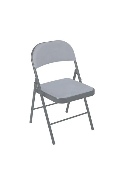 Carrefour Home Carrefour Home Velvet folding chair, 46x45x78 cm, Gray