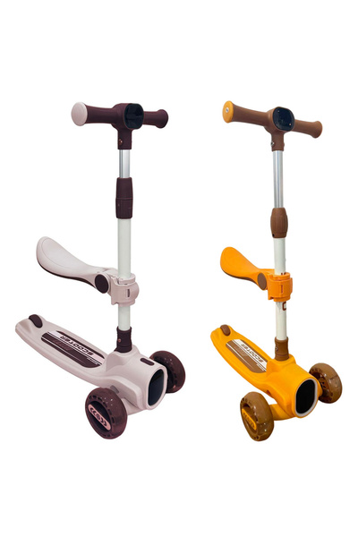 Fab N Funky Three-Wheeled Scooter, Adjustable Seat, Foot Brake, Foldable, 3 Y...