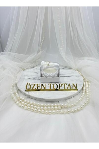 ÖZENTOPTANHEDİYELİK Papatya taş içi mumlu süslenmiş tek tek kutulu 30 adet Ni...