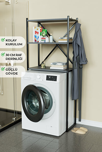 Hediyeler Kapında Çamaşır Makinesi Üstü Düzenleyici 3 Raflı Banyo Organizer