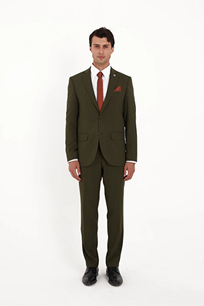 The Tailor Classics Men's Suit - Plain Woven Luxury Men's Jacket and Pants Set