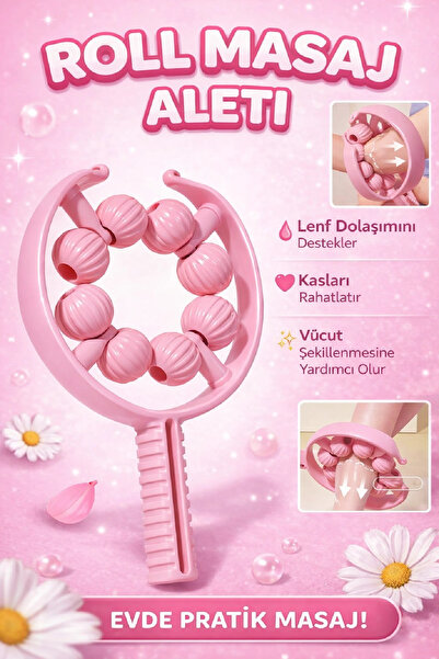 Berdina Home El Tipi Masaj Aleti 9 Tekerlekli Lenf Drenaj Rulosu Ayarlanabili...