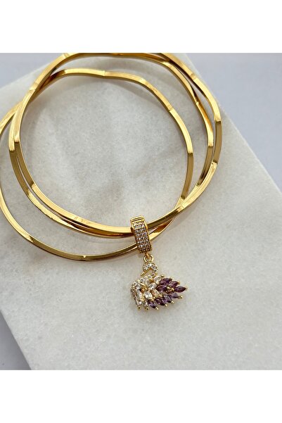 mibrillo İki renkli swan taşlı kuğu ajda charmı yada kolye ucu