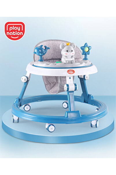 PlayNation مشاية أطفال متعددة الوظائف من بلاي نيشن، بتصميم فأر، مع مستويين لض...