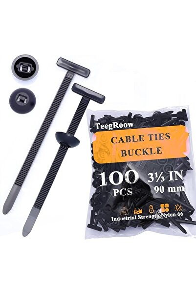The Bros 100 قطعة من مشابك ربط الكابلات العالمية المصنوعة من النايلون - مشابك...