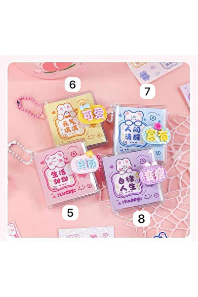 1way Pocket notebook decorated with cartoon characters + pen