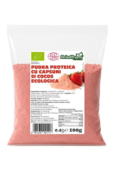 Driedfruits Protein powder with strawberries and coconut BIO - 100 g