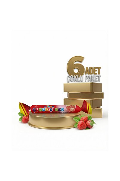 Afia Afibon Çilekli Çubuk Şeker 6x6,7 Gr