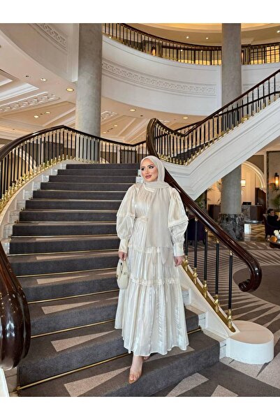 Aryen Jan Jan Satin Layered Dress