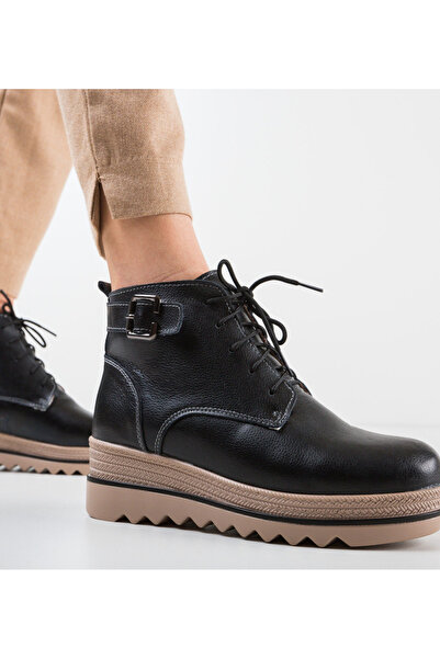 BENOTTİ Black Leather Boots Size: 39