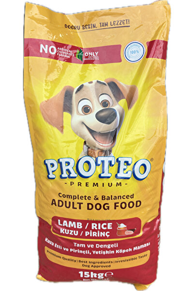 proteo kuzu etli & pirinçli yetişkin köpek maması 15Kg