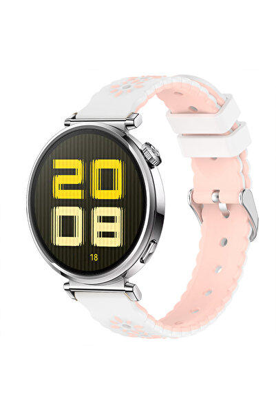 Sneezy ساعة هواوي GT5 مقاس 41 ملم، سوار سيليكون ناعم بنمط زهور، أنيق وقابل لل...