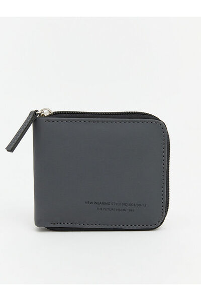 LC Waikiki محفظة جلدية رمادية كبيرة الحجم من GULIS GİYİM تحتوي على مظهر جلدي ...