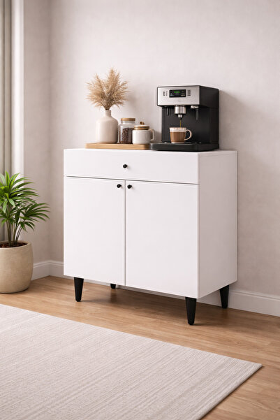 uğurranza Kahve Köşesi Standı 1 Çekmeceli 2 Kapaklı Çok Amaçlı Dolap