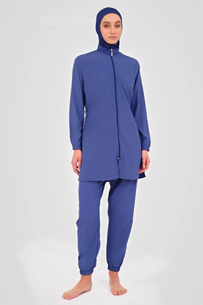 ALFASA Basic Tesettür Swimsuit-Indigo