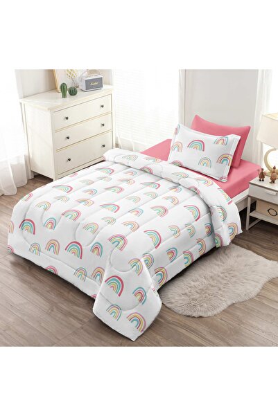 Orange Bed & Bath Comforter Twin | طقم لحاف مفرد صغير 4 قطع