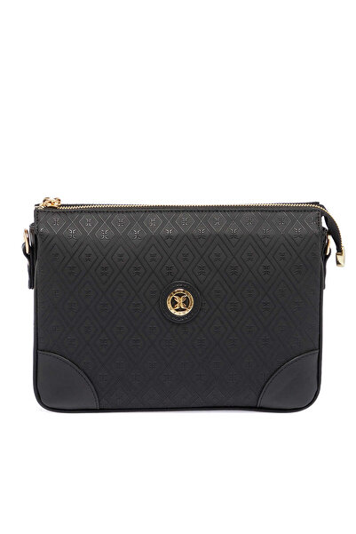 Tergan Siyah Print Kadın Çapraz Askılı Çanta - S26Y1PR09090-R0P